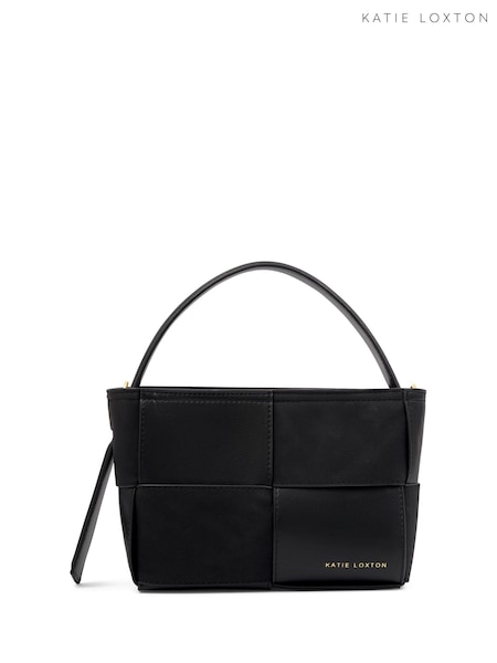 Katie Loxton Black Taya Woven Faux Suede Top Handle Bag (H42516) | € 78