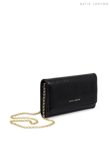 Katie Loxton Black Zea Patent Crackle Cross-Body Purse (H42520) | R$ 365