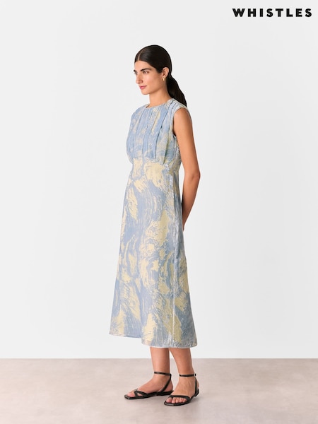 Whistles Devore Swirl Velvet Midi Dress (H42750) | €290