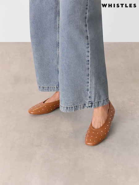 Whistles Karina Studded Ballet Pumps (H42764) | €156