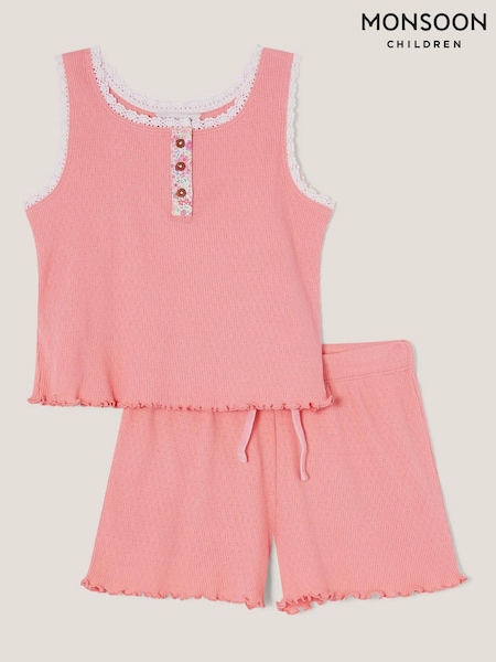 Розовый - Monsoon Floral Jersey Short Pyjamas Set (H42852) | €24 - €29