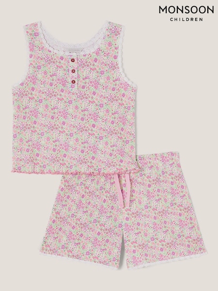 розовый болт - Monsoon Floral Jersey Short Pyjamas Set (H42856) | €24 - €29