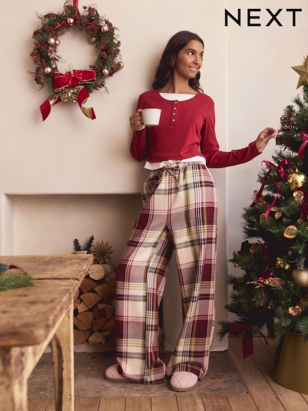 Cuadros rojos - Mock Layer Long Sleeve Pyjamas (H42967) | 45 €
