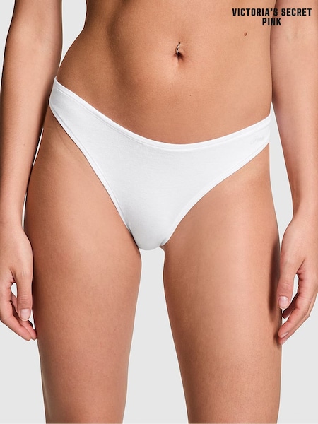 White - Victoria's Secret Pink Cotton Knickers