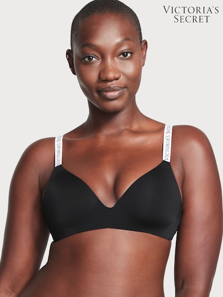 Victoria's Secret Black and White Lightly Lined Non Wired Logo Bra (H43510) | €40