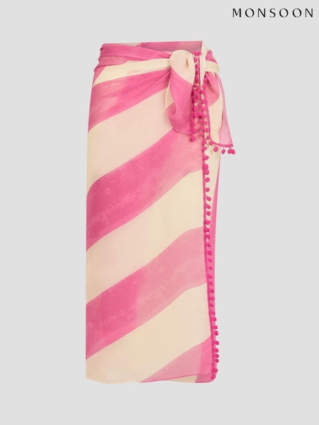 Vaaleanpunainen - Monsoon Sorcha Raita Sarong (H44065) | €39