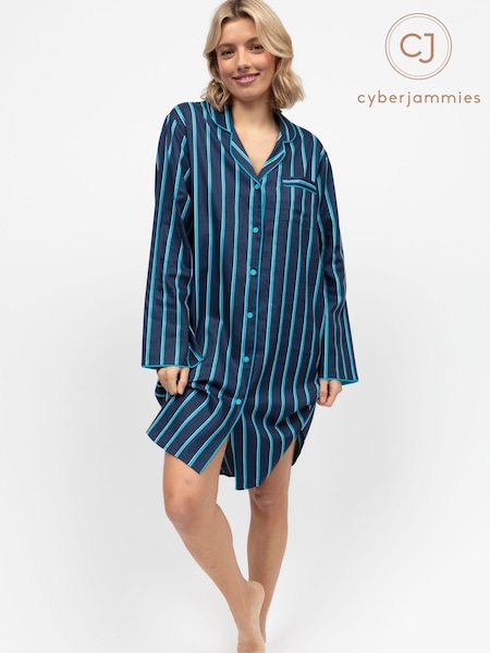 Cyberjammies Blue Long Sleeve Woven Nightshirt (H44078) | €40