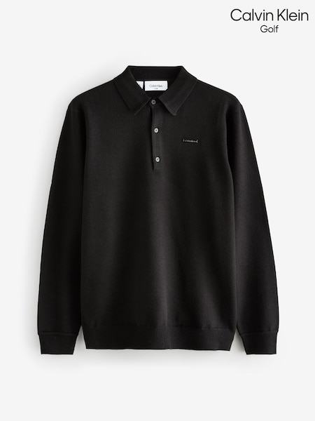 Calvin Klein Golf Stanton Black Polo Sweater (H44085) | €83