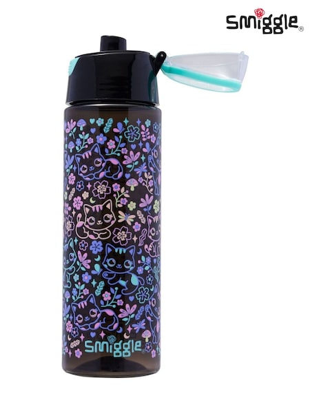 Smiggle Black Eclipse Plastic Flip Lid Drink Bottle 750ml (H44275) | €16