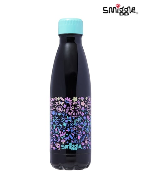 Smiggle Black Eclipse Wonder Insulated Stainless Steel Drink Bottle 480ml (H44277) | €23