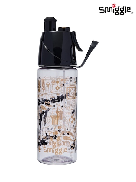 Smiggle Black Livewire Spritz Plastic Drink Bottle 560ml (H44278) | €25
