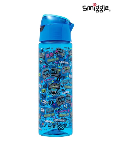 Smiggle Blue Eclipse Plastic Flip Lid Drink Bottle 750ml (H44283) | €19