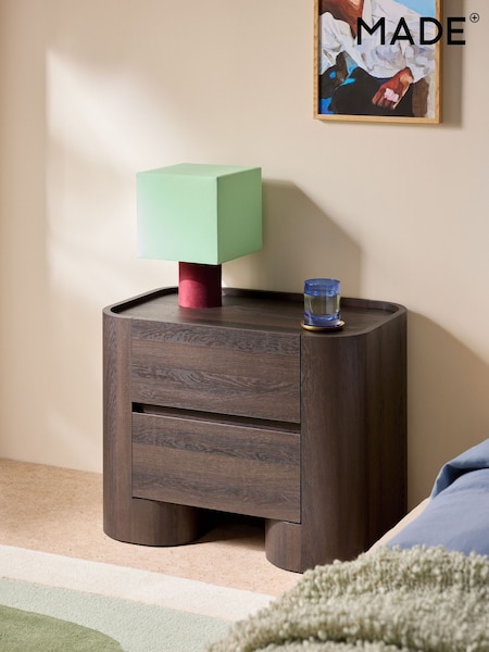 MADE.COM Dark Brown Kain Bedside Table (H44585) | €377
