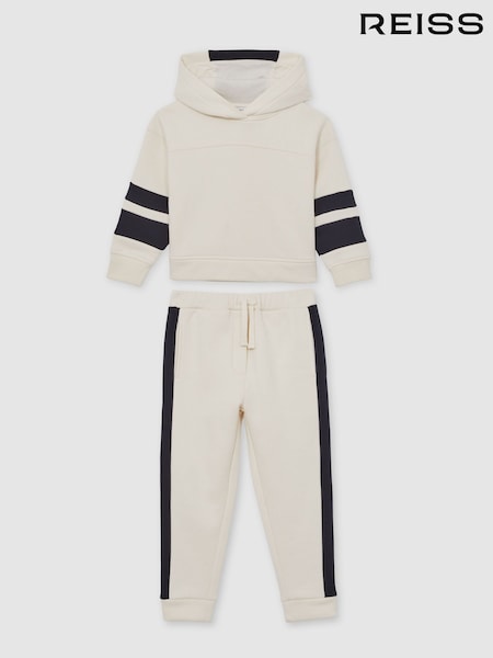 Reiss Ecru Cara Cotton-Blend Joggers and Hoodie Set (H44685) | €95
