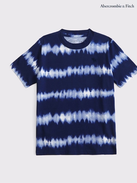 Blau - Abercrombie & Fitch Icon Logo Crew Neck Short Sleeve T-Shirt (H44806) | 23 €