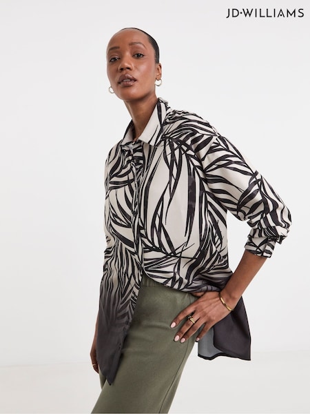 JD Williams Black Printed Textured Long Sleeve Shirt (H44833) | €45
