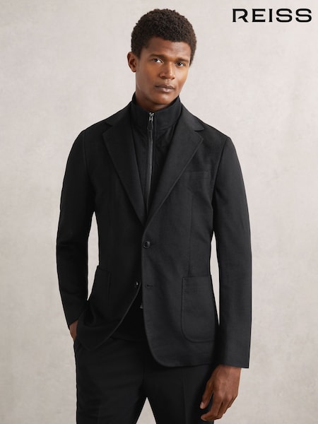 Reiss Patch Single Breasted Blazer With Gilet Insert Regular-Fit (H44854) | R$ 3.260