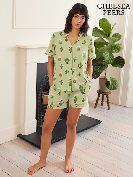 Chelsea Peers Maternity Cactus Print Short Pyjamas Set (H44893) | ‏173 ر.ق.