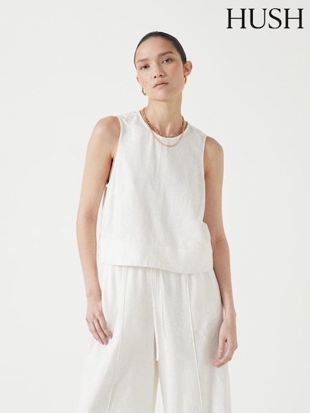 Hush White Towelling Short Sleeve vests (H44904) | €77