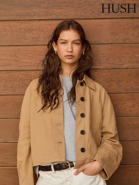 Hush Brown Swing 100% Cotton Jacket (H44911) | €170