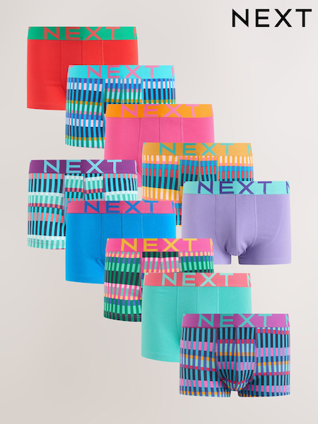 Bright Purple/ Blue Geo - Hipster Boxers 10 Pack (H45160) | ‏260 ر.س.‏