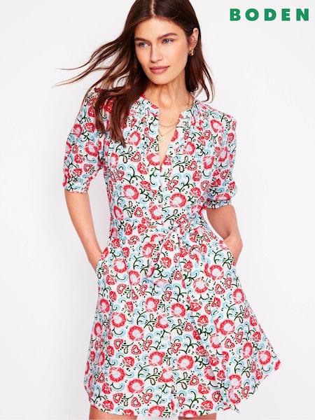 Boden Pink Ada Double Cloth Short 100% Cotton Dress (H45261) | PKR 46,930