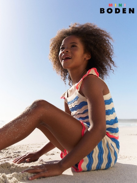 Boden Blue Fun Knitted 100% Cotton Shorts (H45302) | €42 - €50