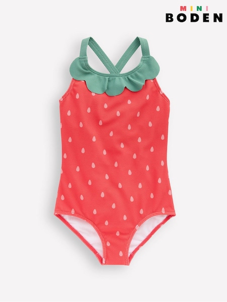 Boden Red Fun Cross-Back Swimsuit (H45322) | €38 - €44