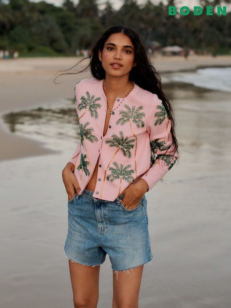 Boden Blue 100% Cotton Cut Off Denim Shorts (H45352) | €109