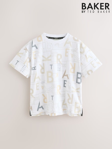 Baker By Ted Baker Letter Print T-Shirt (H45413) | R$ 160 - R$ 215