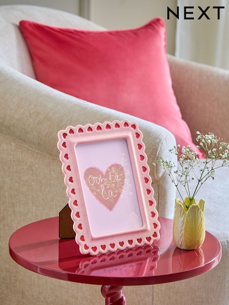 Pink Hearts Ceramic Photo Frame (H45476) | AED74