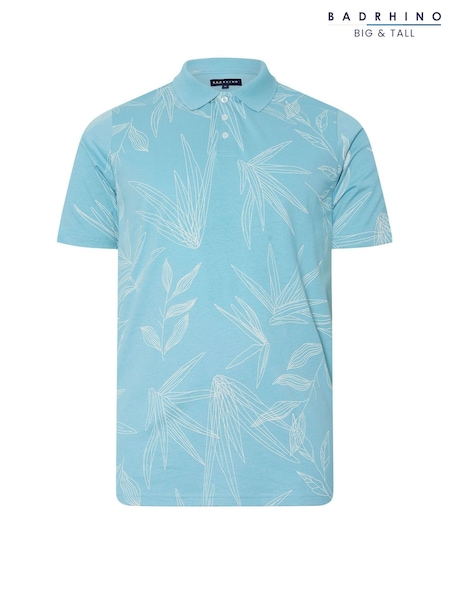 BadRhino Big & Tall Blue 100% Cotton Polo Shirt (H45492) | R$ 285