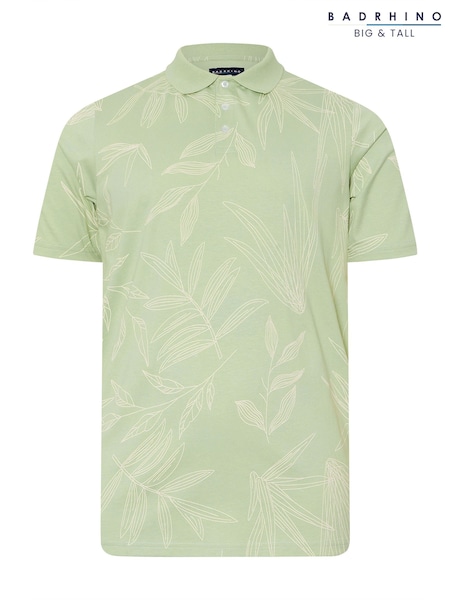 BadRhino Big & Tall Green 100% Cotton Polo Shirt (H45503) | R$ 285