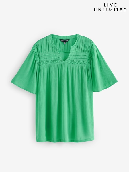 Live Unlimited Curve Crinkle Smocked Top (H45684) | R$ 585