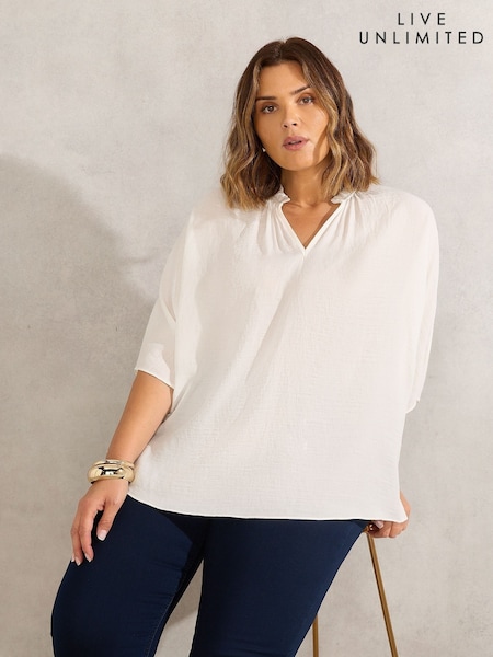 Live Unlimited Curve Dolman Sleeve Gathered Neck Top (H45686) | 98 €
