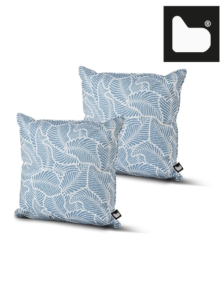 Extreme Lounging 2 Pack Blue Outdoor Oasis Leaf Sea Blue Twin B Cushions (H45703) | €54