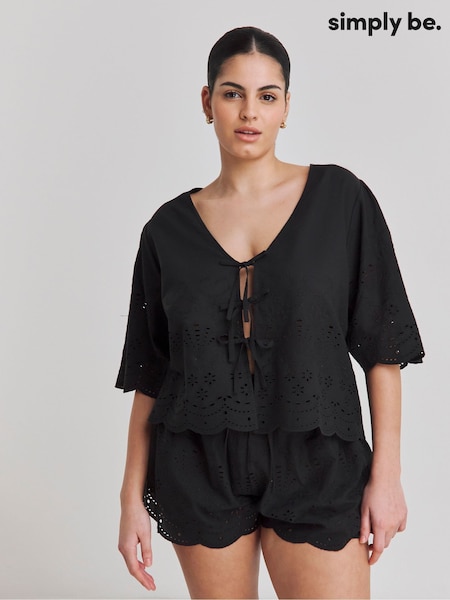 Simply Be Broderie Tie Front Beach Cover ups (H45783) | €60