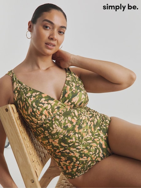 Simply Be Green Animal Print Magisculpt Lose Up To An Inch Swimsuit (H45797) | €76