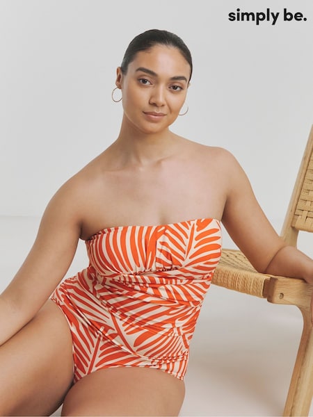 Simply Be Orange Magisculpt Bandeau Swimsuit (H45803) | € 56