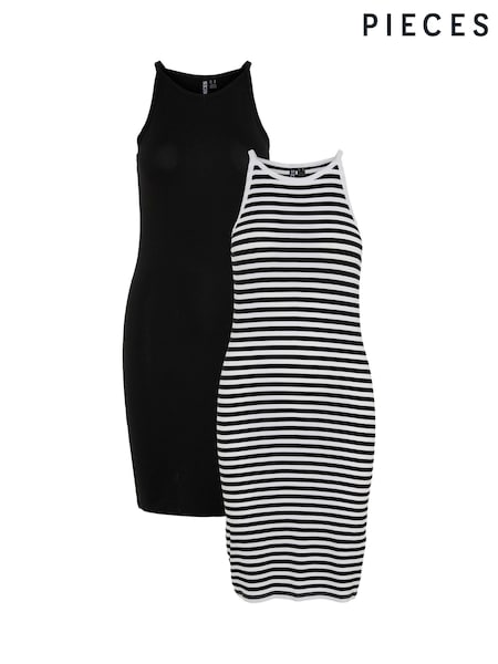 PIECES Racer Neck Jersey Dresses 2 Pack (H45847) | 55 €