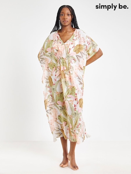Weiß - Simply Be Magisculpt Maxi Beach Kaftan (H45848) | 56 €
