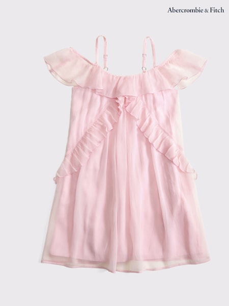 Abercrombie & Fitch Pink Flutter Sleeve Mini Dress (H45879) | € 49