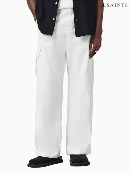 AllSaints White Grove 100% Organic Cotton Trousers (H45918) | €164