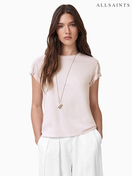 AllSaints Pink Anna 100% Organic Cotton T-Shirt (H45921) | 2,704 UAH