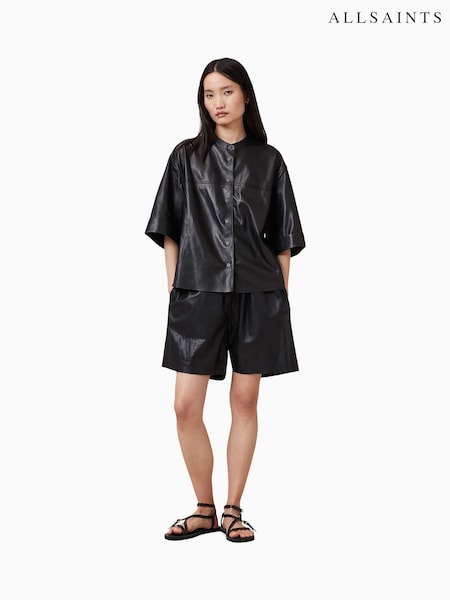 AllSaints Black Arla Lea Shorts (H45926) | €343