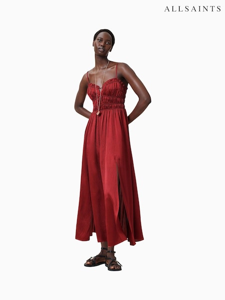 AllSaints Red Faelyn Dress (H45938) | €423