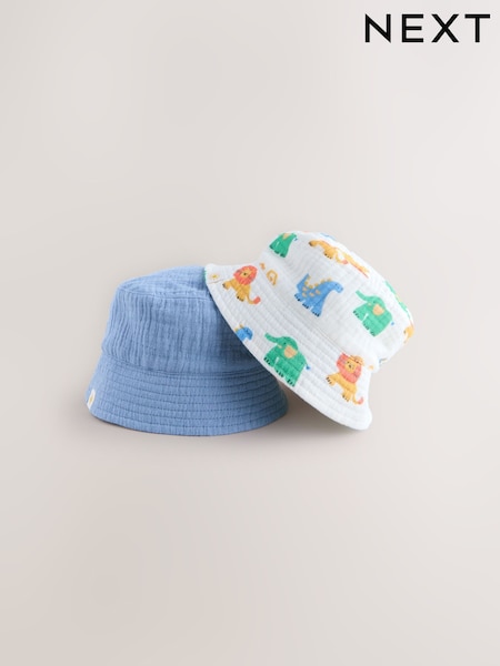 Blue Colbalt Baby Bucket Hats 2 Pack (0mths-2yrs) (H45953) | ₱1,590