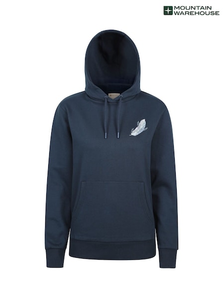 Mountain Warehouse Blue Womens Printed Floating Feather Hoodie (H46284) | 2,103 UAH