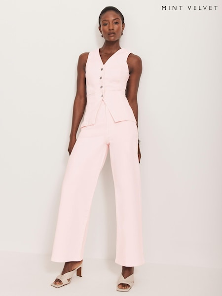 Mint Velvet Pink Wide Leg Jeans (H46292) | €131