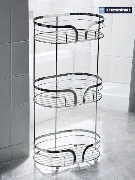 Showerdrape Chrome Dante Freestanding Floor Caddy (H46354) | €30